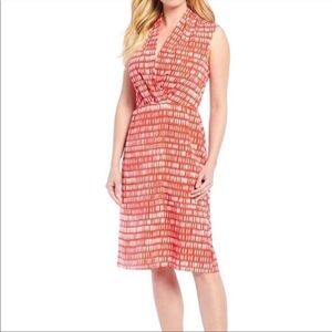ZOZO NWT Sleeveless Surplice V Neck Midi Dress Size Large in Fiesta Red